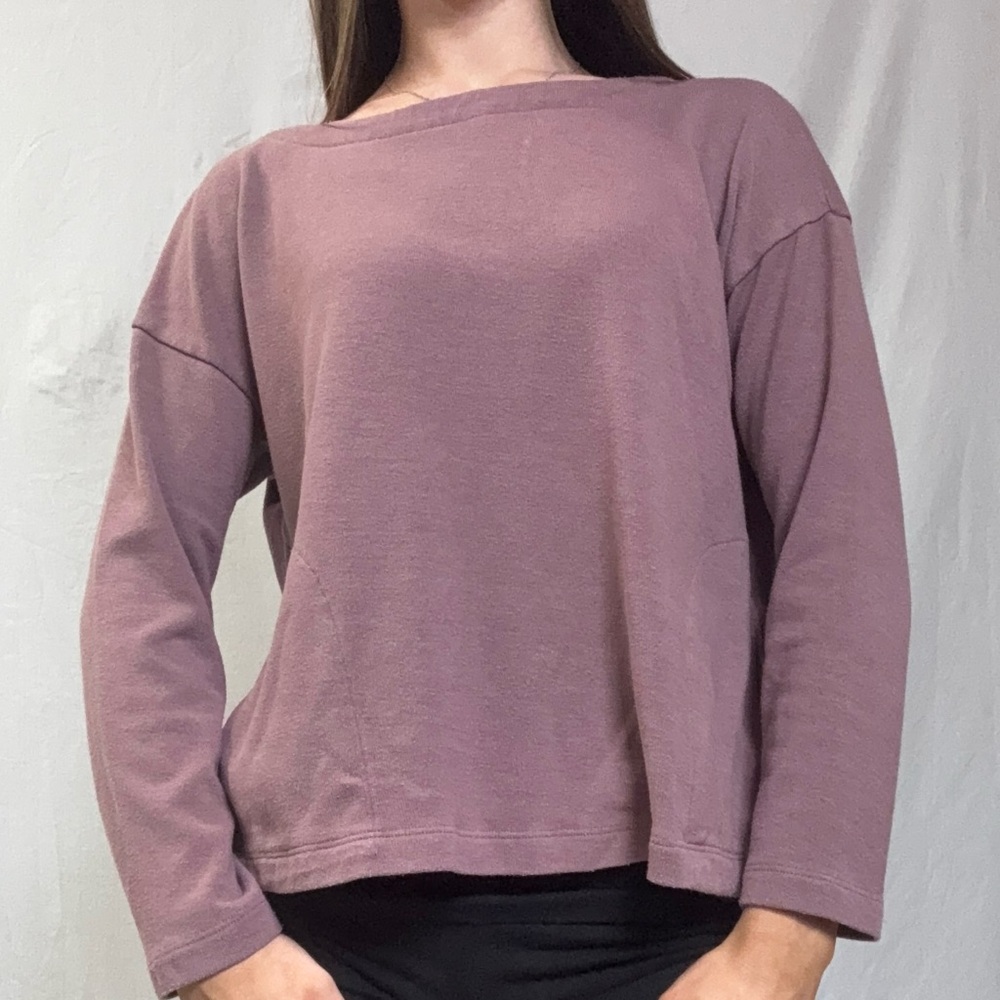 Washed Mauve Long Sleeve Women’s Top